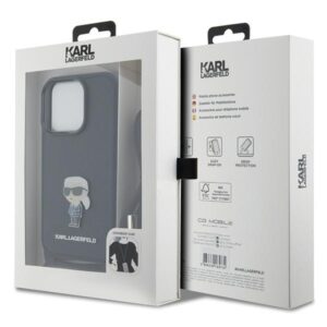 Karl Lagerfeld KLHCP15LSASKNPSK Apple iPhone 15 Pro 6.1" kietas dėklas juodos spalvos Crossbody Saffiano Monogram - Image 7