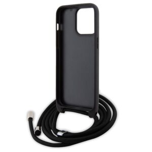 Karl Lagerfeld KLHCP15XSASKNPSK Apple iPhone 15 Pro Max 6.7" kietas dėklas juodos spalvos Crossbody Saffiano Monog - Image 6