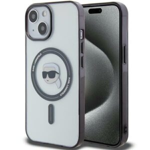 Karl Lagerfeld KLHMP15MHKHNOTK Apple iPhone 15 Plus/ 14 Plus 6.7" skaidrus kietas dėklas IML Karl`s Head Mag - Image 1