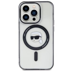 Karl Lagerfeld KLHMP15XHKHNOTK Apple iPhone 15 Pro Max 6.7" skaidrus kietas dėklas IML Karl`s Head MagSafe - Image 3