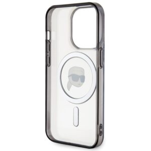 Karl Lagerfeld KLHMP15XHKHNOTK Apple iPhone 15 Pro Max 6.7" skaidrus kietas dėklas IML Karl`s Head MagSafe - Image 7