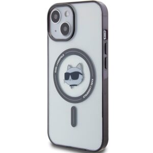 Karl Lagerfeld KLHMP15SHCHNOTK Apple iPhone 15/ 14 / 13 6.1" skaidrus kietas dėklas IML Choupette`s Head Mag - Image 2