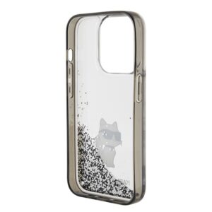 Karl Lagerfeld KLHCP15XLKCNSK Apple iPhone 15 Pro Max 6.7" skaidrus kietas dėklas Liquid Glitter Choupette - Image 7
