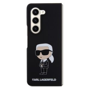Karl Lagerfeld KLHCZFD5SNIKBCK Z Fold5 kietas dėklas juodos spalvos Silicone Ikonik - Image 2