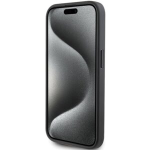 Karl Lagerfeld KLHCP15LSAPKCNPK Apple iPhone 15 Pro 6.1" juodos spalvos kietas dėklas Saffiano Cardslot Karl&Choup - Image 5