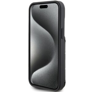 Karl Lagerfeld KLHCP15SSAKKNSCK Apple iPhone 15 / 14 / 13 6.1" juodos spalvos kietas dėklas Saffiano Cardslots and - Image 5