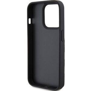 Karl Lagerfeld KLHCP15LSAKCNSCK Apple iPhone 15 Pro 6.1" juodos spalvos kietas dėklas Saffiano Cardslots and Stand - Image 7