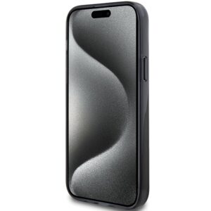 Karl Lagerfeld KLHMP15SHMRSKCK Apple iPhone 15/ 14 / 13 6.1" juodos spalvos kietas dėklas Ring Stand Karl&Choupet - Image 5