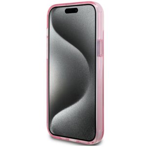 Karl Lagerfeld KLHMP15MHMRSKCP Apple iPhone 15 Plus / 14 Plus 6.7" rožinės spalvos kietas dėklas Ring Stand Karl&Cho - Image 5