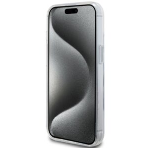 Karl Lagerfeld KLHMP15SHMRSKCH Apple iPhone 15/ 14 / 13 6.1" baltos spalvos kietas dėklas Ring Stand Karl&Choupett - Image 5
