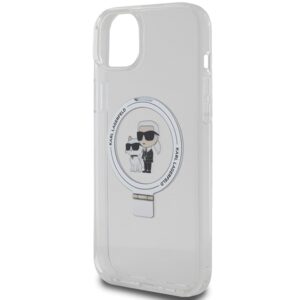 Karl Lagerfeld KLHMP15MHMRSKCH Apple iPhone 15 Plus / 14 Plus 6.7" baltos spalvos kietas dėklas Ring Stand Karl&Cho - Image 6