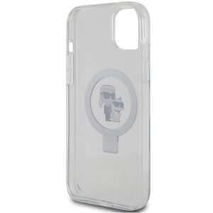 Karl Lagerfeld KLHMP15MHMRSKCH Apple iPhone 15 Plus / 14 Plus 6.7" baltos spalvos kietas dėklas Ring Stand Karl&Cho - Image 7