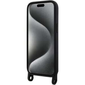 Karl Lagerfeld KLHCP15SSCBSKNK Apple iPhone 15/ 14 / 13 6.1" kietas dėklas juodos spalvos Crossbody Silicone Ikon - Image 4