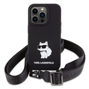Karl Lagerfeld KLHCP15XSCBSCNK Apple iPhone 15 Pro Max 6.7" kietas dėklas juodos spalvos Crossbody Silicone Choupe - Image 2