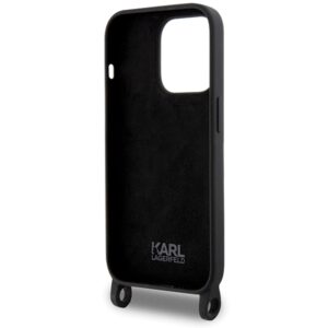 Karl Lagerfeld KLHCP15XSCBSCNK Apple iPhone 15 Pro Max 6.7" kietas dėklas juodos spalvos Crossbody Silicone Choupe - Image 6