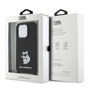 Karl Lagerfeld KLHCP15XSCBSCNK Apple iPhone 15 Pro Max 6.7" kietas dėklas juodos spalvos Crossbody Silicone Choupe - Image 7