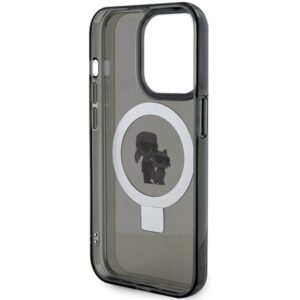 Karl Lagerfeld KLHMP13LHMRSKCK Apple iPhone 13 Pro 6.1" juodos spalvos kietas dėklas Ring Stand Karl&Choupettte Ma - Image 7