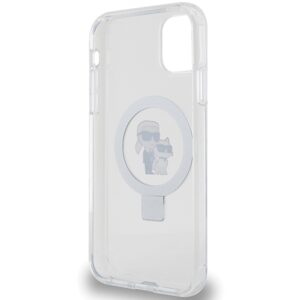 Karl Lagerfeld KLHMN61HMRSKCH Apple iPhone 11/ Xr 6.1" baltos spalvos kietas dėklas Ring Stand Karl&Choupettte Mag - Image 7