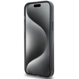 Karl Lagerfeld KLHMP15SHMRSKHK Apple iPhone 15/ 14 / 13 6.1" juodos spalvos kietas dėklas Ring Stand Karl Head Ma - Image 5