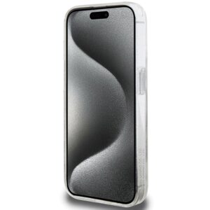 Karl Lagerfeld KLHMP15SHMRSKHH Apple iPhone 15/ 14 / 13 6.1" baltos spalvos kietas dėklas Ring Stand Karl Head Mag - Image 5