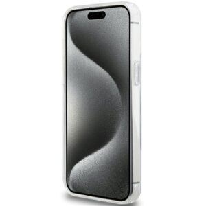 Karl Lagerfeld KLHMP15LHMRSKHH Apple iPhone 15 Pro 6.1" baltos spalvos kietas dėklas Ring Stand Karl Head MagSafe - Image 5