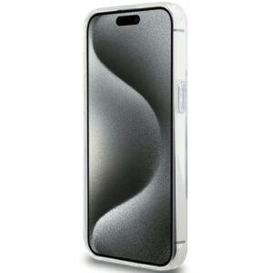 Karl Lagerfeld KLHMP15XHMRSKHH Apple iPhone 15 Pro Max 6.7" baltos spalvos kietas dėklas Ring Stand Karl Head MagSafe - Image 5