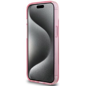 Karl Lagerfeld KLHMP15SHMRSCHP Apple iPhone 15/ 14 / 13 6.1" rožinės spalvos kietas dėklas Ring Stand Choupette Head - Image 5