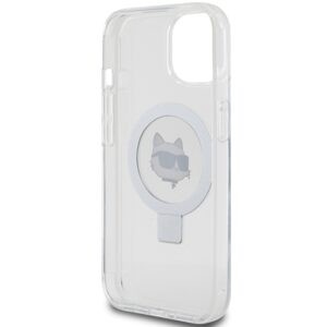 Karl Lagerfeld KLHMP15MHMRSCHH Apple iPhone 15 Plus / 14 Plus 6.7" baltos spalvos kietas dėklas Ring Stand Choupett - Image 7