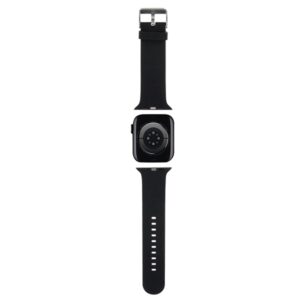 Karl Lagerfeld apyrankė KLAWMSLCNK Apple Watch 38/40/41mm juodos spalvos apyrankė 3D Rubber Choupette Heads - Image 2