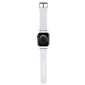 Karl Lagerfeld apyrankė KLAWLSLCNH Apple Watch 42/44/45/49mm baltos spalvos apyrankė 3D Rubber Choupette Head - Image 2