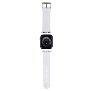 Karl Lagerfeld apyrankė KLAWMSLKNH AppleWatch 38/40/41mm baltos spalvos apyrankė 3D Rubber Karl Head - Image 2