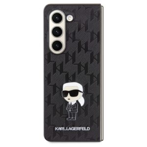 Karl Lagerfeld KLHCZFD5SAPKINPK Z Fold5F946 kietas dėklas juodos spalvos Saffiano Monogram Ikonik Pin - Image 2