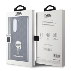 Karl Lagerfeld KLHCZFD5SAPKINPK Z Fold5F946 kietas dėklas juodos spalvos Saffiano Monogram Ikonik Pin - Image 7