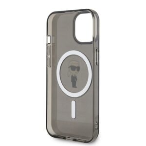 Karl Lagerfeld KLHMP14SHFCKNOK Apple iPhone 14/ 15 / 13 6.1" juodos spalvos kietas dėklas IML Ikonik MagSafe - Image 7