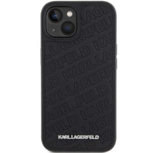 Karl Lagerfeld KLHCP15SPQKPMK Apple iPhone 15/ 14 / 13 6.1" juodos spalvos kietas dėklas Quilted K Pattern - Image 3
