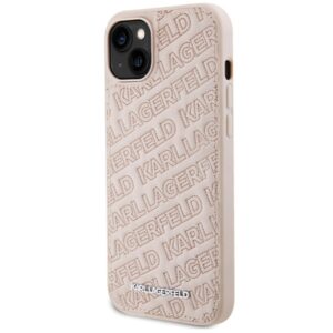 Karl Lagerfeld KLHCP15MPQKPMP Apple iPhone 15 Plus / 14 Plus 6.7" rožinės spalvos kietas dėklas Quilted K Pattern - Image 2