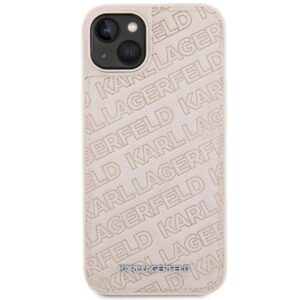 Karl Lagerfeld KLHCP15MPQKPMP Apple iPhone 15 Plus / 14 Plus 6.7" rožinės spalvos kietas dėklas Quilted K Pattern - Image 3