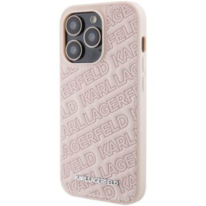 Karl Lagerfeld KLHCP15XPQKPMP Apple iPhone 15 Pro Max 6.7" rožinės spalvos kietas dėklas Quilted K Pattern - Image 2