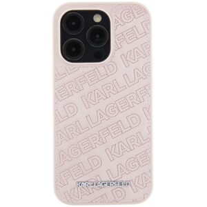 Karl Lagerfeld KLHCP15XPQKPMP Apple iPhone 15 Pro Max 6.7" rožinės spalvos kietas dėklas Quilted K Pattern - Image 3