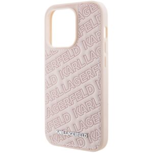 Karl Lagerfeld KLHCP15XPQKPMP Apple iPhone 15 Pro Max 6.7" rožinės spalvos kietas dėklas Quilted K Pattern - Image 6