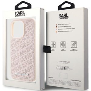 Karl Lagerfeld KLHCP15XPQKPMP Apple iPhone 15 Pro Max 6.7" rožinės spalvos kietas dėklas Quilted K Pattern - Image 8