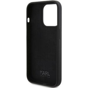 Karl Lagerfeld KLHCP15LSKSBMCK Apple iPhone 15 Pro 6.1" juodos spalvos kietas dėklas Silicone Karl Script - Image 7