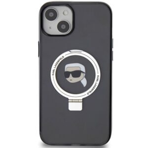 Karl Lagerfeld KLHMP15MHMRSKHK Apple iPhone 15 Plus / 14 Plus 6.7" juodos spalvos kietas dėklas Ring Stand Karl He - Image 3