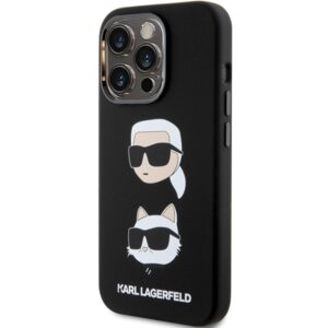 Karl Lagerfeld KLHCP15LSDHKCNK Apple iPhone 15 Pro 6.1" juodos spalvos Silicone Karl&Choupette Head - Image 2