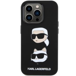 Karl Lagerfeld KLHCP15LSDHKCNK Apple iPhone 15 Pro 6.1" juodos spalvos Silicone Karl&Choupette Head - Image 3