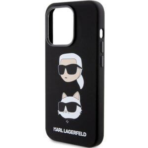 Karl Lagerfeld KLHCP15LSDHKCNK Apple iPhone 15 Pro 6.1" juodos spalvos Silicone Karl&Choupette Head - Image 6