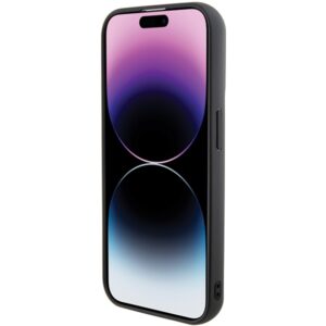 Karl Lagerfeld KLHCP15LGSAKCPK Apple iPhone 15 Pro 6.1" juodos spalvos kietas dėklas Gripstand Saffiano Karl&Choup - Image 6