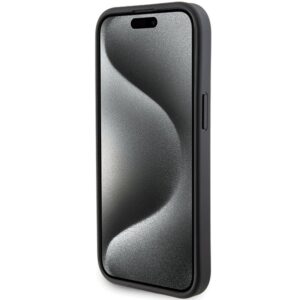 Karl Lagerfeld KLHCP15MGSACHPK Apple iPhone 15 Plus / 14 Plus 6.7" juodos spalvos kietas dėklas Gripstand Saffiano - Image 5