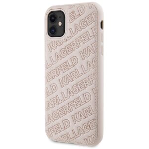 Karl Lagerfeld KLHCN61PQKPMP Apple iPhone 11 /Xr 6.1" rožinės spalvos kietas dėklas Quilted K Pattern - Image 2