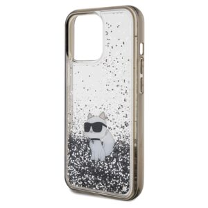 Karl Lagerfeld KLHCP13XLKCNSK Apple iPhone 13 Pro Max 6.7" skaidrus kietas dėklas Liquid Glitter Choupette - Image 6